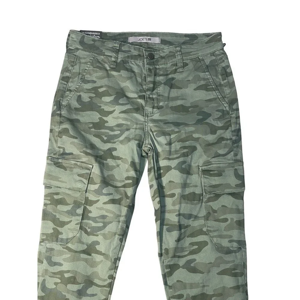 Joes Jeans Womens Skinny Cargo Jeans Green‎ Camouflage Stretch Pockets 26 New